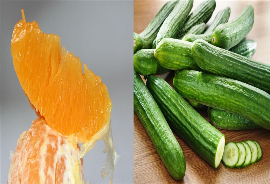 الخيار والبرتقال علاج فعال للبشرة الدهنية