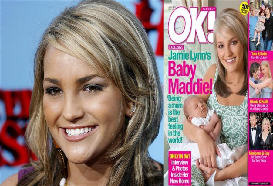 مجلة OK تعرض صورة لجامي سبيرز مع ابنتها الوليدة
