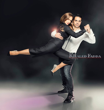 بالصور نيللي كريم ترقص الباليه مع زوجها في لحظات رومانسية