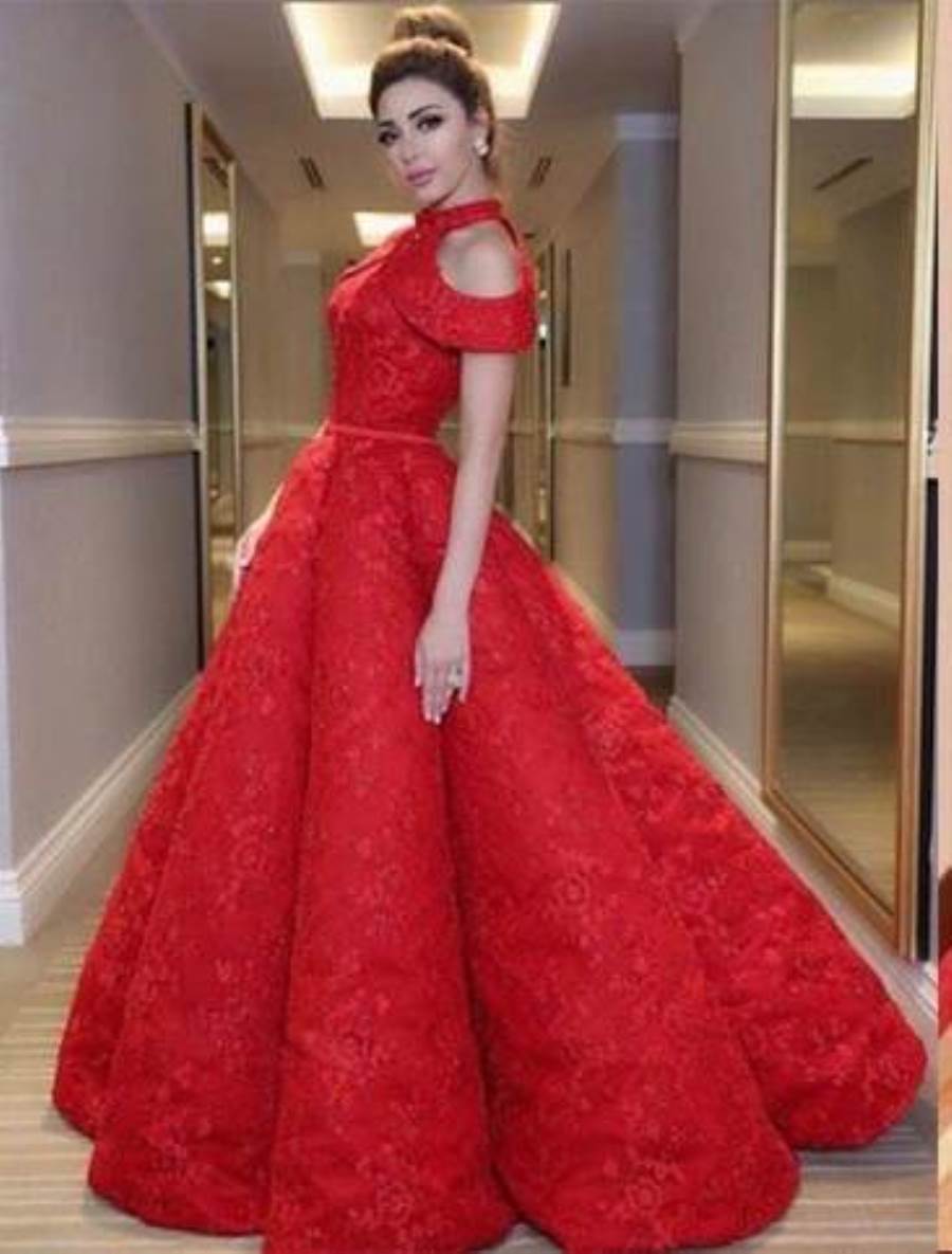 بالصور .. فى عيد الحب إختارى فستان السهرة باللون الأحمر من النجمات