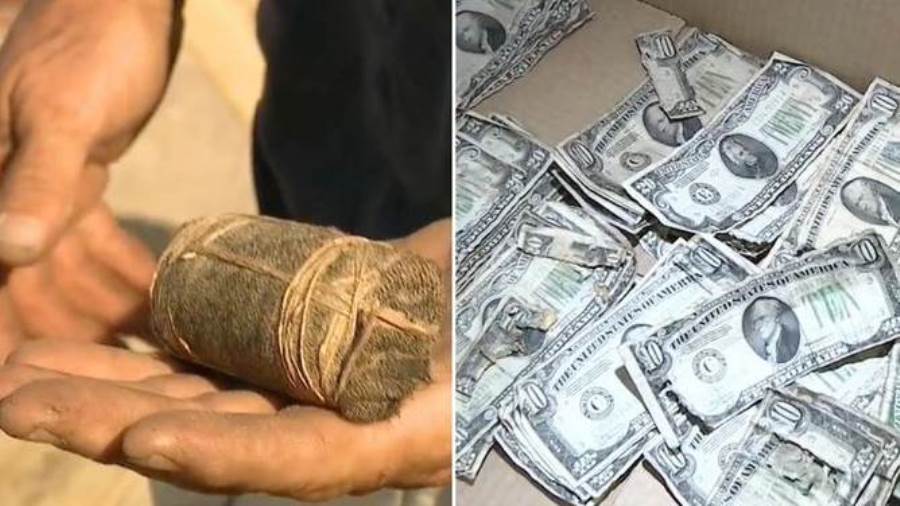 رجل يكتشف 2000 دولار أسفل شرفته تعود لعام 1934