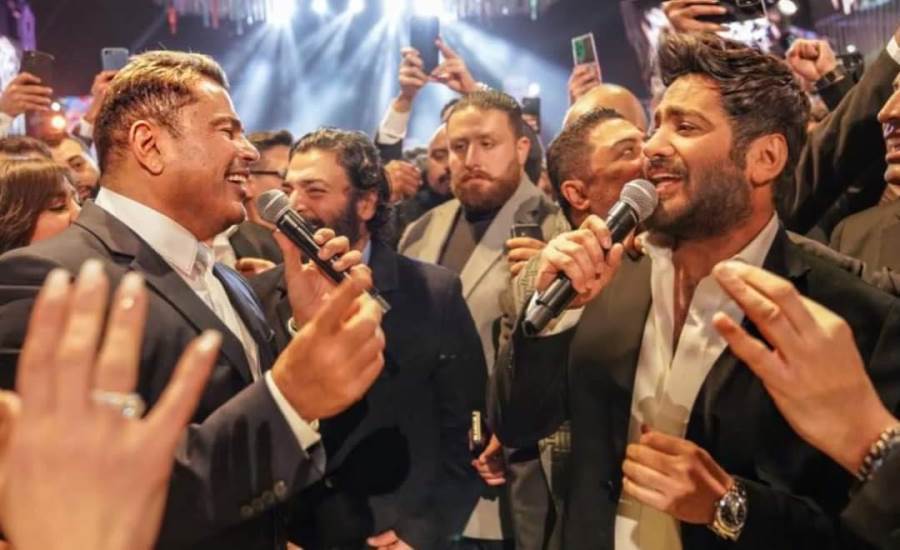 تامر حسني يكشف كواليس حديثه مع عمرودياب في زفاف أحمد عصام