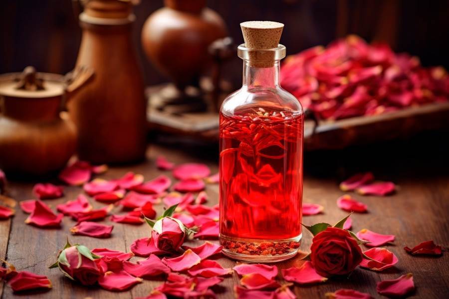 تخلصي من الهالات السوداء باستخدام ماء الورد