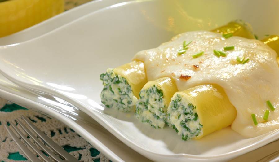 طريقة عمل كانيلوني بالخضار والكريمة