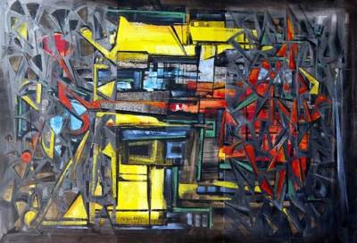 أيمن طاهر .. فنان تشكيلي حول منزله إلى لوحة فنية