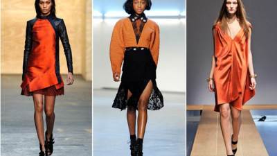 ماذا تختارين من هذه الأزياء باللون البرتقالي؟
