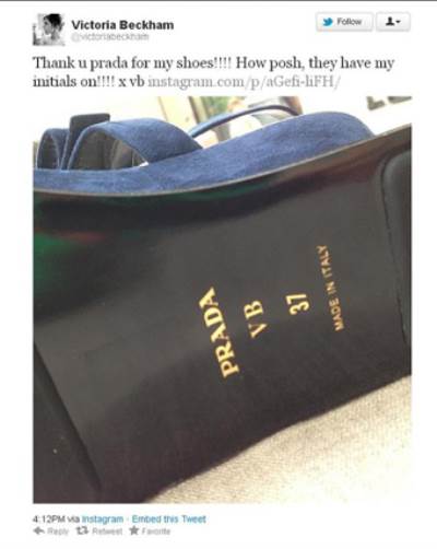 فيكتوريا بيكهام تكشف عن مقاس قدميها