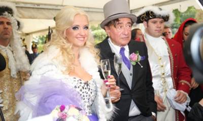 بالصور .. ملياردير يتزوج فتاة تصغره بـ57  عاما وكاردشيان تحضر فرحهما