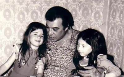 صور تجمع رانيا شوقي بوالدها الأسطورة فريد شوقي في أيام الطفولة