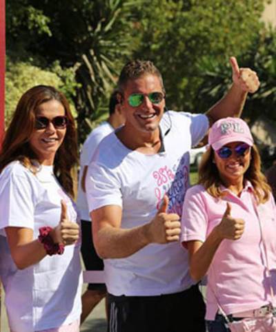 شاهد بشرى وتامر هجرس في مهرجان المشى من أجل الشفاء