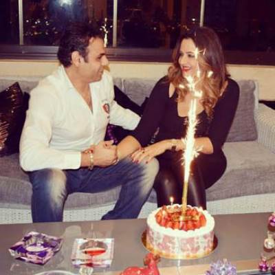  باسكال مشعلاني تحتفل بعيد ميلاد زوجها