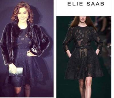  إليسا تسرق الأنظار بثوبها القصير في عرض إيلي صعب