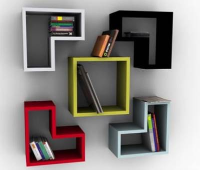 افكار مبتكرة لديكورالمكتبات فى المنزل