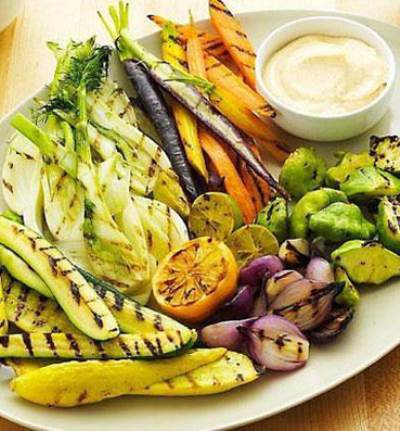 خضار متبلة مشوية بالفرن