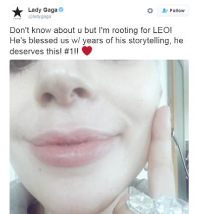 ًليدي جاجا تغازل ليوناردو دي كابريو .. مجددا