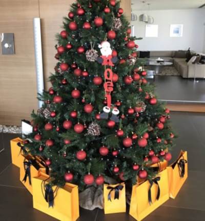 من وضع الهدايا تحت شجرة نانسي عجرم ؟