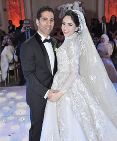 "عمرو دياب" وحكيم" ودينا" يشعلان زفاف" ندي الخراشي" و"هشام ابو درة"