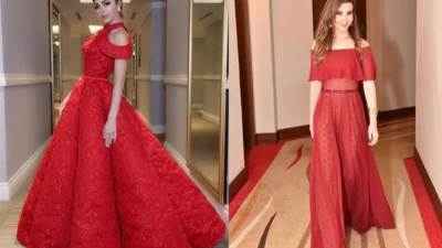 بالصور .. فى عيد الحب إختارى فستان السهرة باللون الأحمر من النجمات