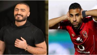 بالفيديو .. تامر حسني يدعم لاعب الأهلي مؤمن زكريا