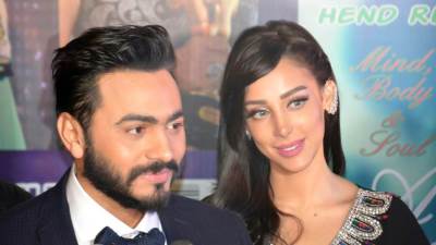 انفصال تامر حسني وبسمة بوسيل!