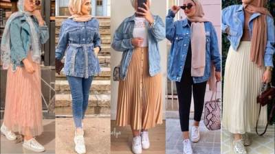للمحجبات .. أفكار رائعة لتنسيق الجاكيت الجينز