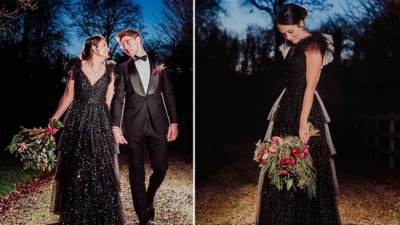 أجمل تصميمات فساتين الزفاف السوداء فى 2021