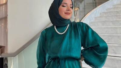 فساتين خطوبة للمحجبات موضة 2023