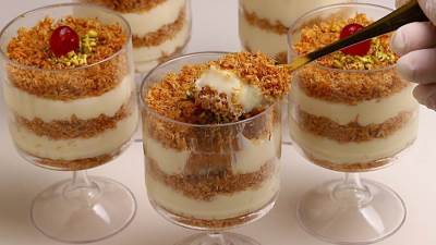 طريقة عمل حلى كاسات الكنافة